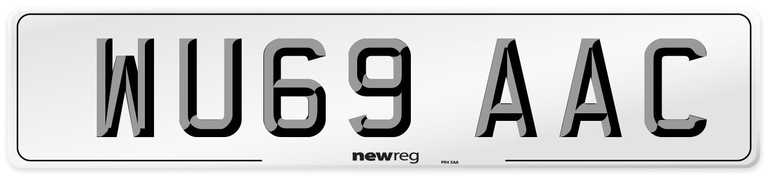 WU69 AAC Number Plate from New Reg